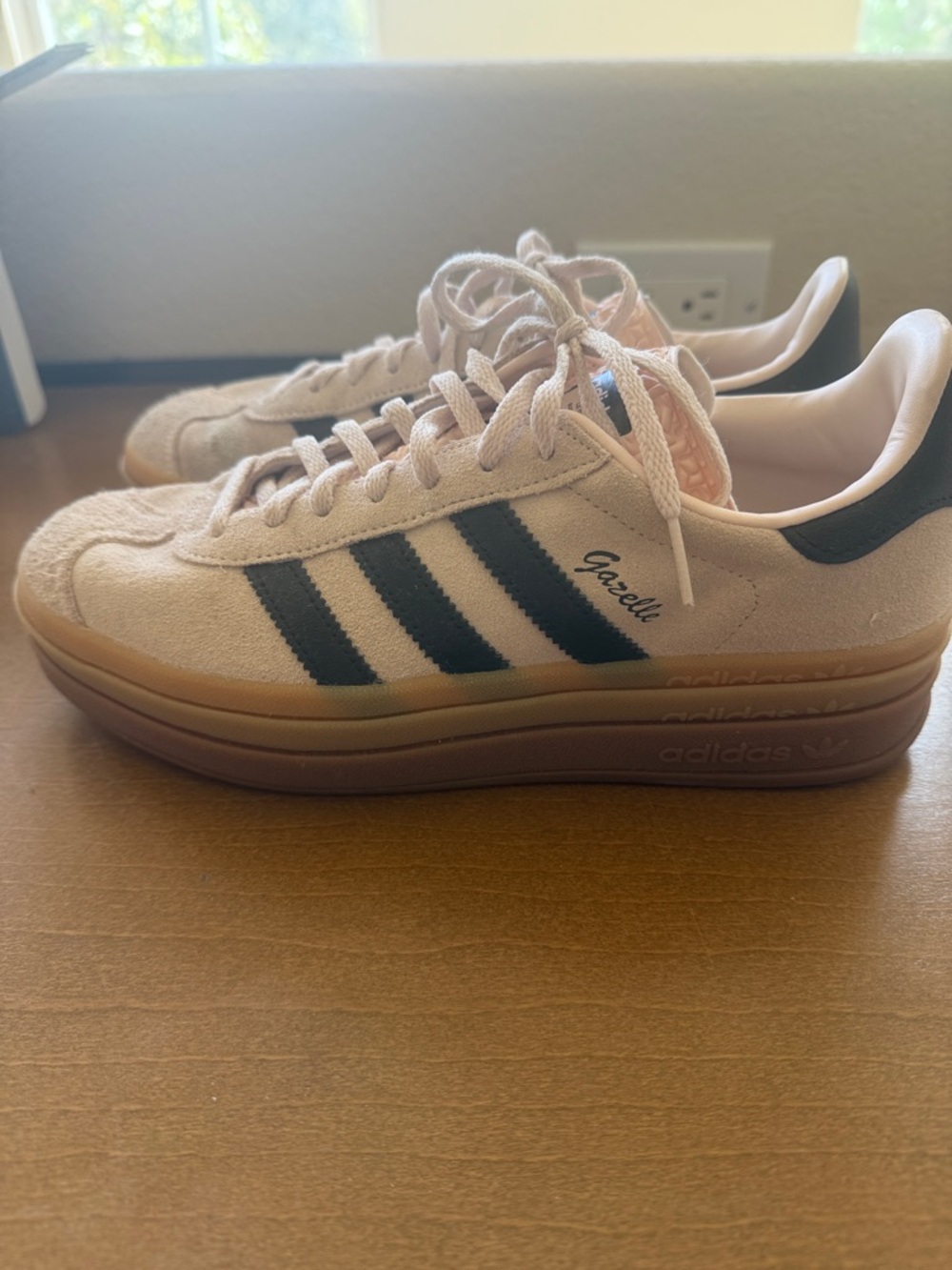 adidas Gazelle Platform Sneakers - Light Pink & Black